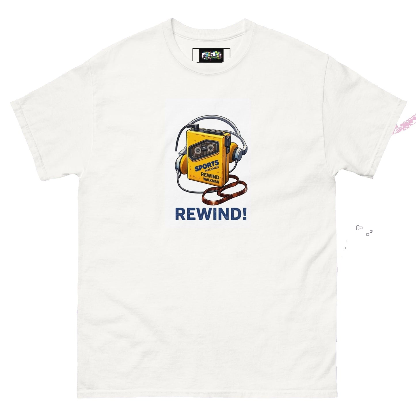 t-shirt walkman années 90 streetwear graphic cassette k7 unisexe — Throwback