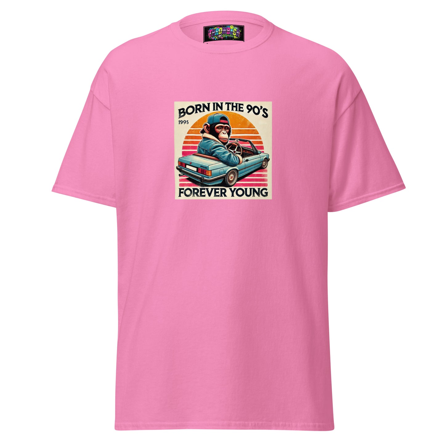 t-shirt rose born in the 90s années 90 streetwear femme unisexe — Throwback