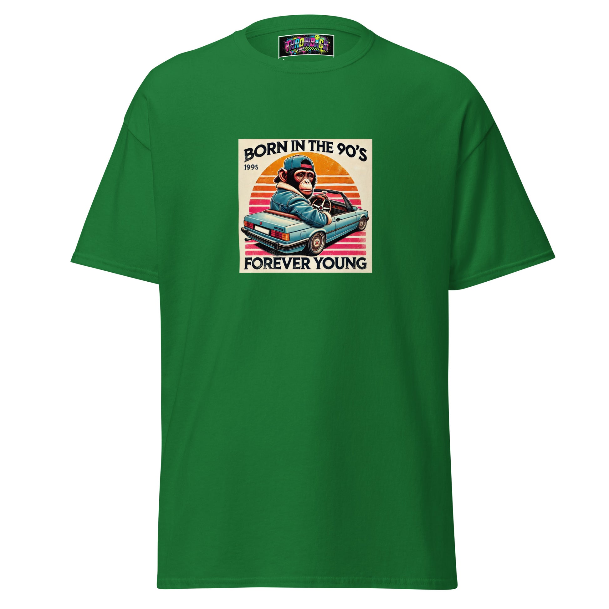 t-shirt vert born in the 90s nostalgie génération 90 taille s m l xl — Throwback