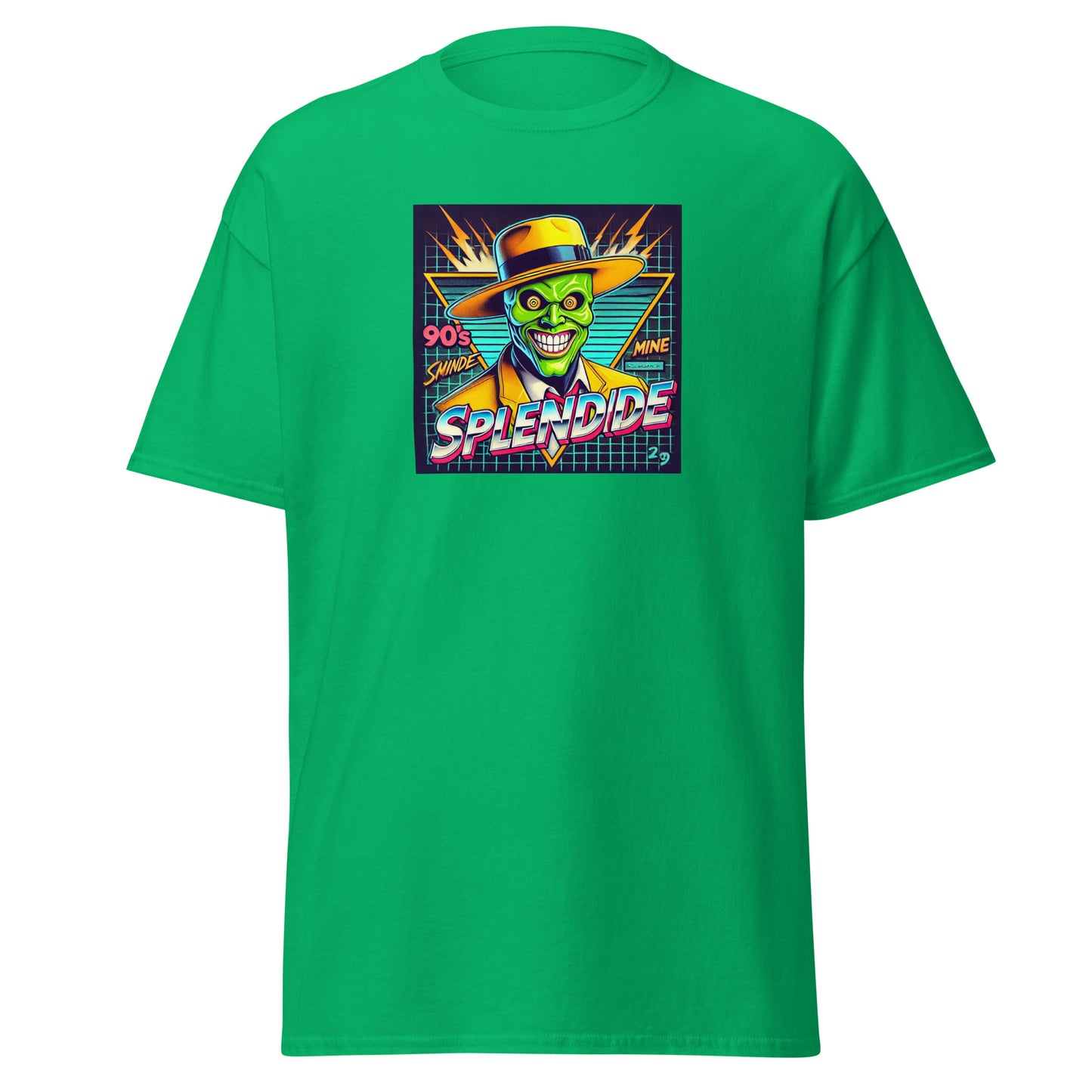 t-shirt vert trickster style 90s néon streetwear made to order — Throwback