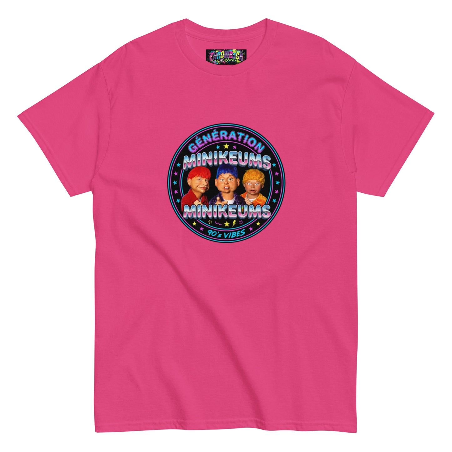 t-shirt rose minikeums streetwear 90s génération nostalgie taille s m l — Throwback