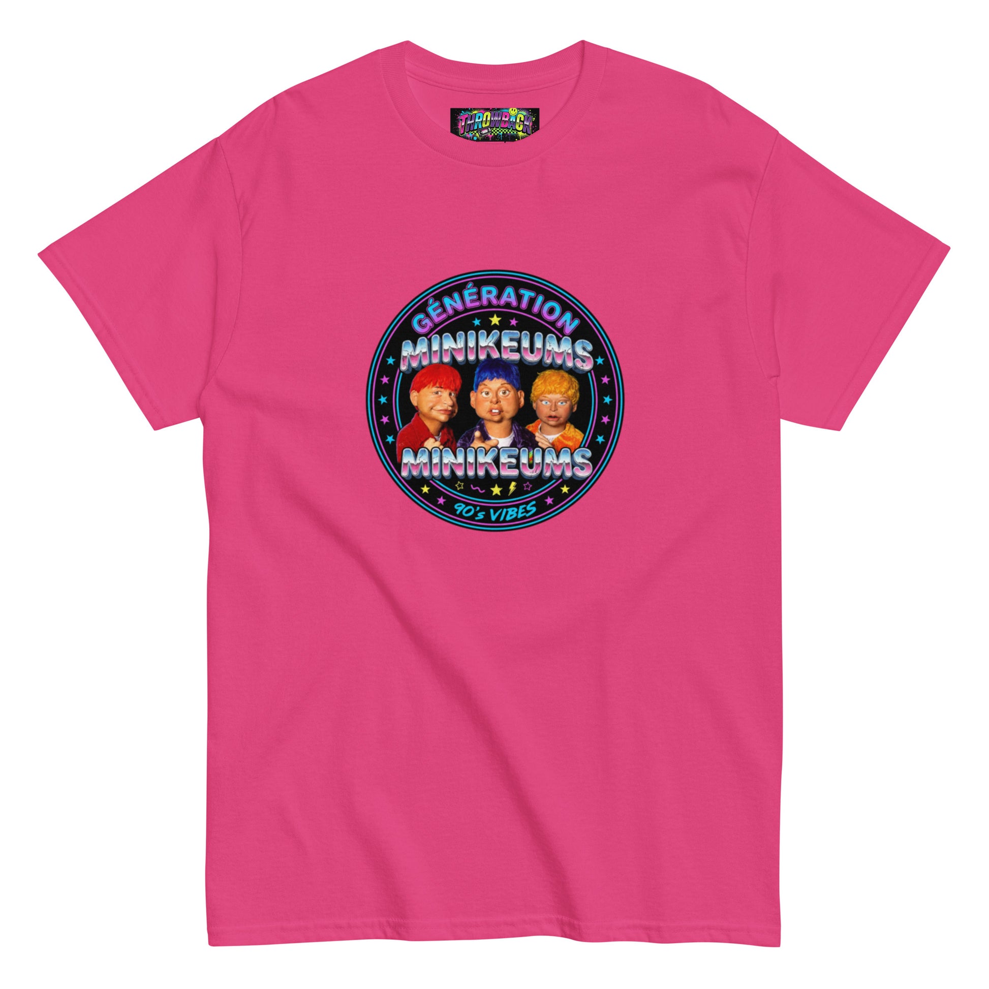 t-shirt rose minikeums streetwear 90s génération nostalgie taille s m l — Throwback