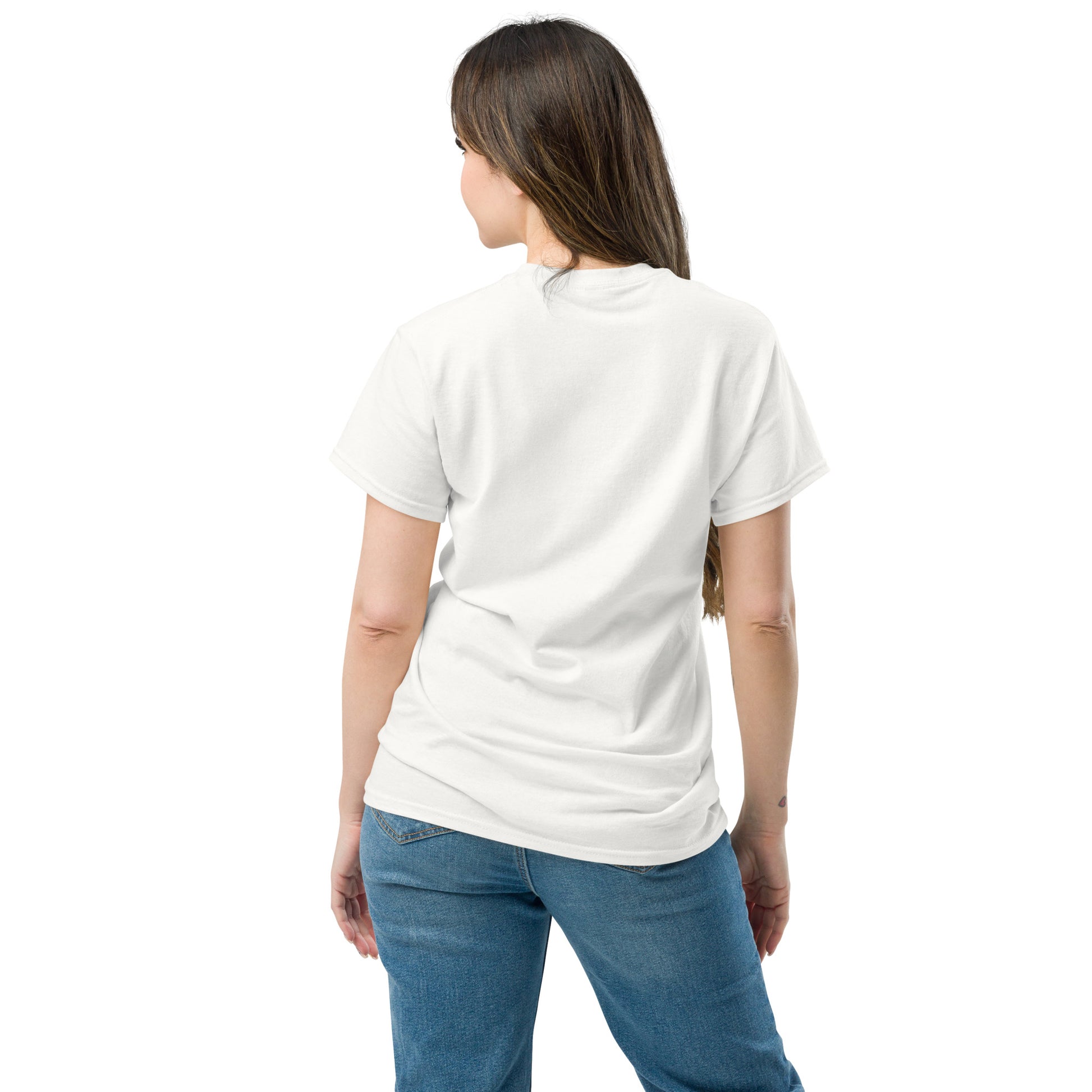 t-shirt blanc 90s vibes vue dos streetwear années 90 made to order — Throwback