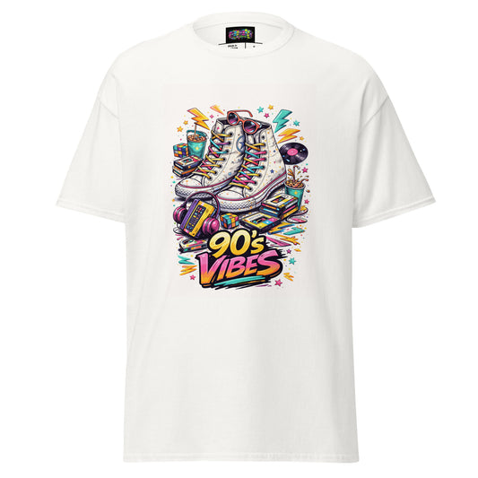 t-shirt blanc 90s vibes streetwear nostalgie génération 90 unisexe — Throwback