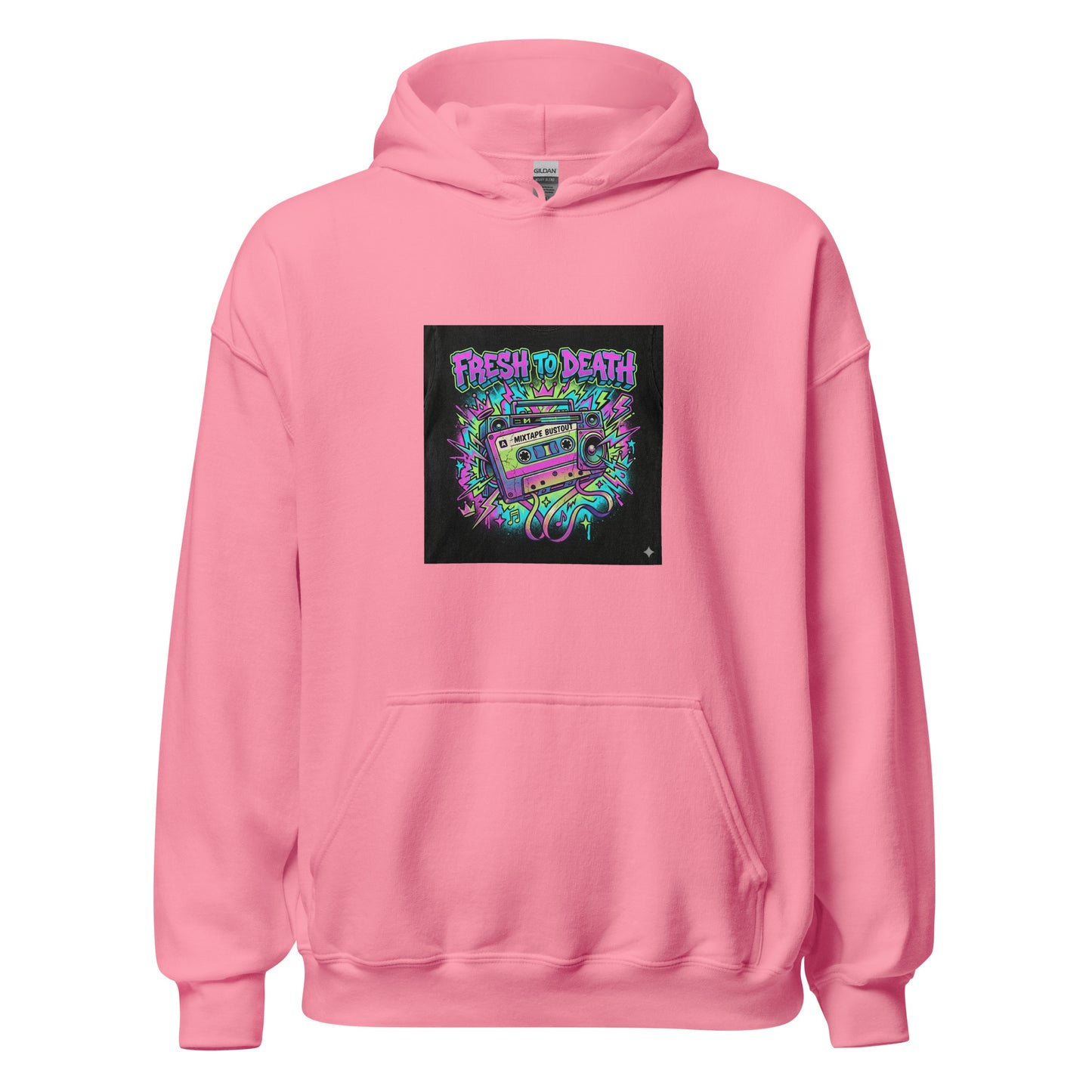 hoodie rose fresh to death oversize hip-hop streetwear années 90 — Throwback